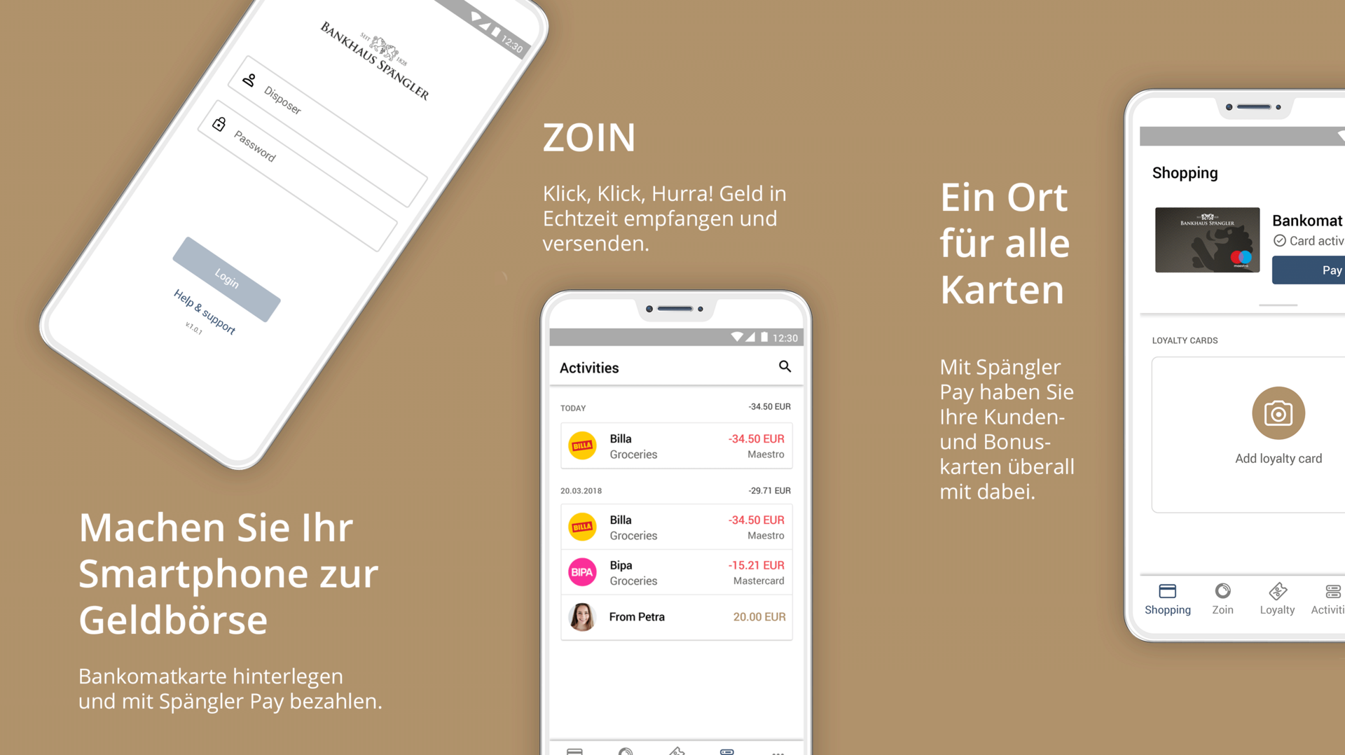 Digitale Geldbörse: Spänger Pay App - Bankhaus Spängler